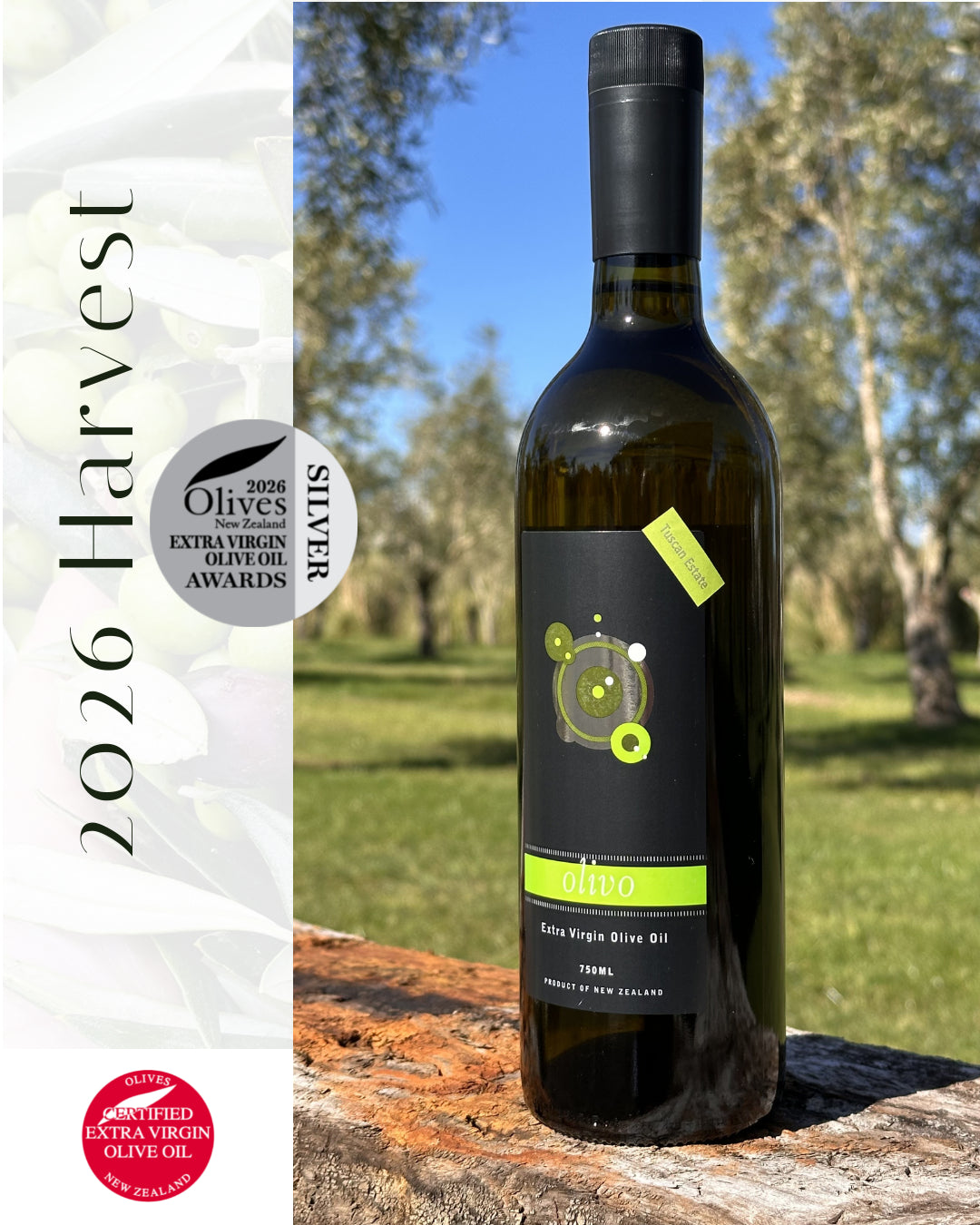 Olivo TUSCAN ESTATE Extra Virgin Olive Oil 750mL